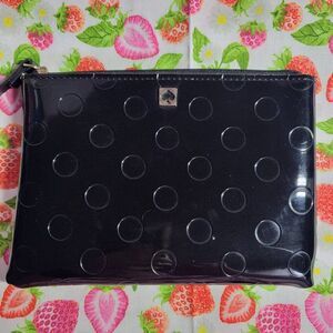 Kate Spade Camellia Street Black Patent Cosmetic Bag